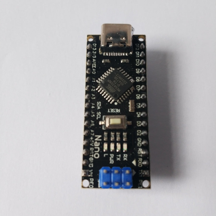 NANO 3.0 with soldered headers : USB-C : ATmega328P : Compatible with Arduino