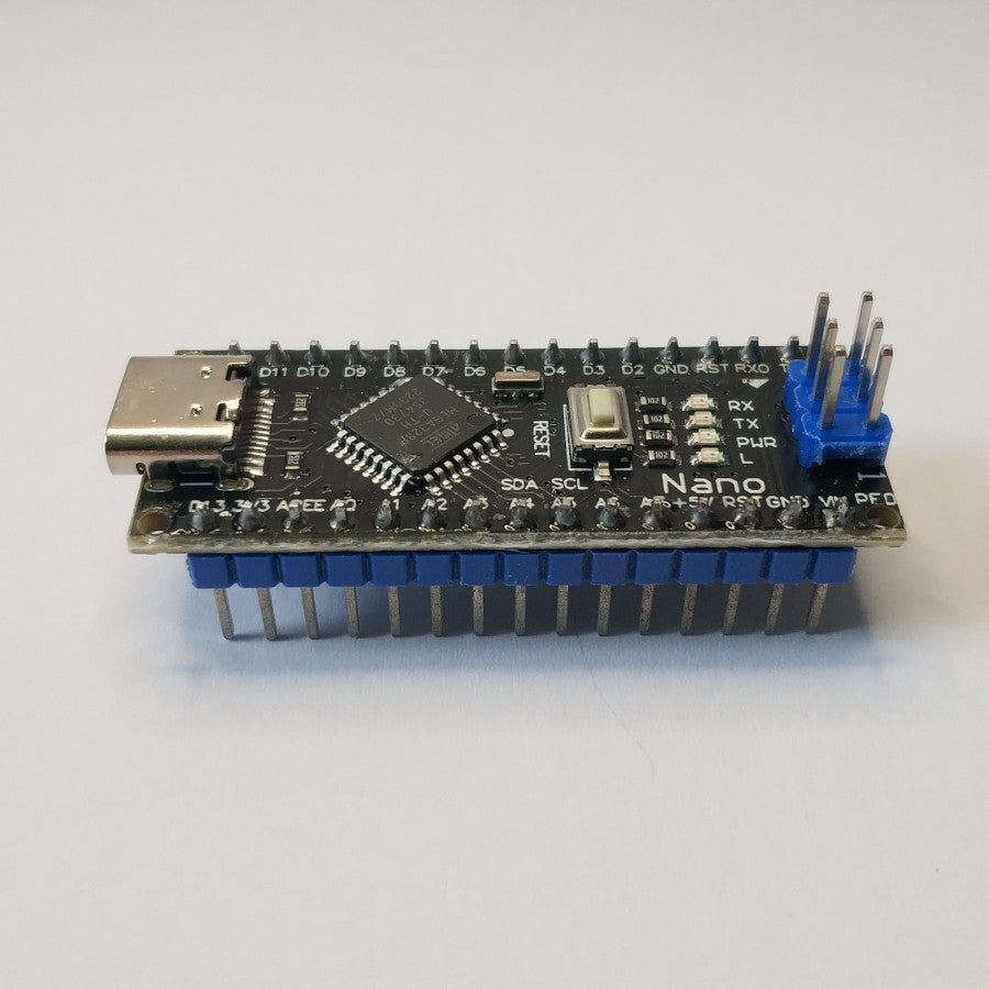 NANO 3.0 with soldered headers : USB-C : ATmega328P : Compatible with Arduino