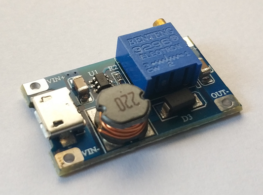 MT3608 Micro USB : 2A DC-DC Step Up 2-24V : Adjustable Converter Boost Module