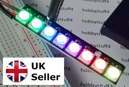 NeoPixel compatible RGB LED stick / strip : 8 RGB LEDs WS2812B 5050
