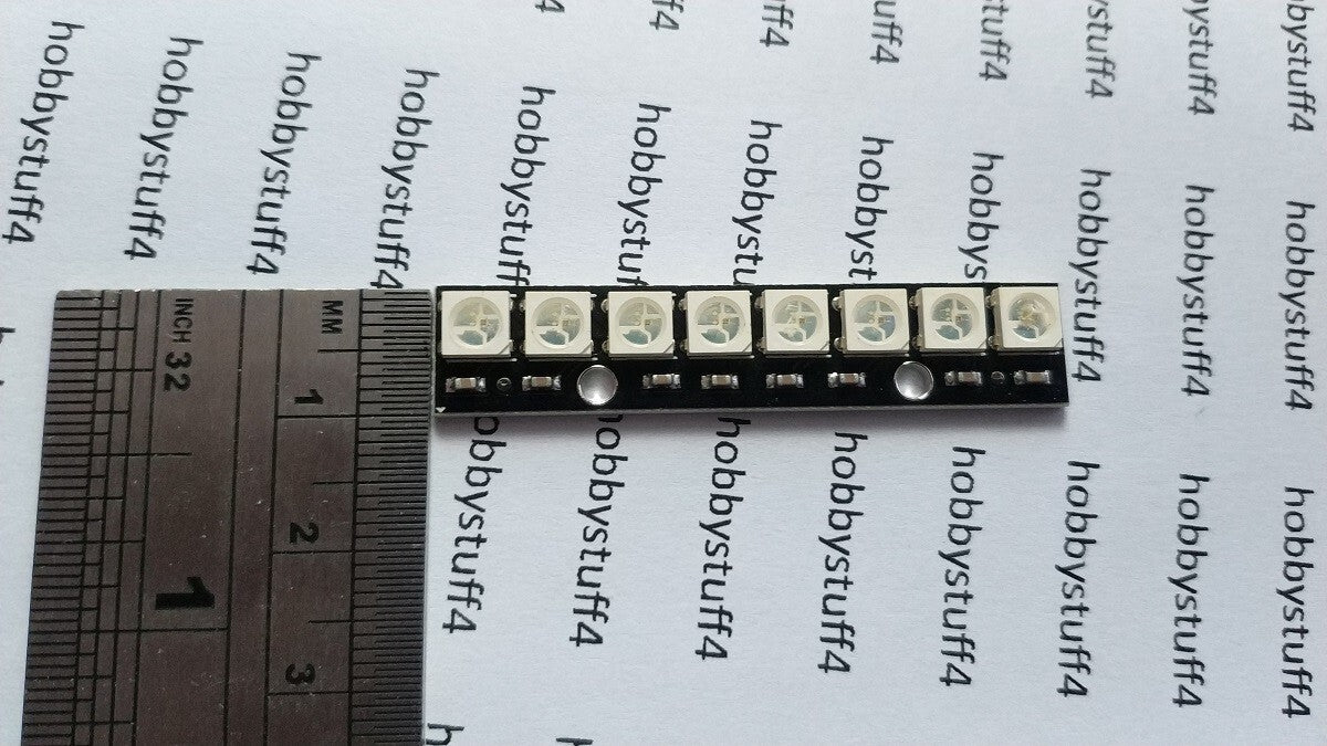 NeoPixel compatible RGB LED stick / strip : 8 RGB LEDs WS2812B 5050