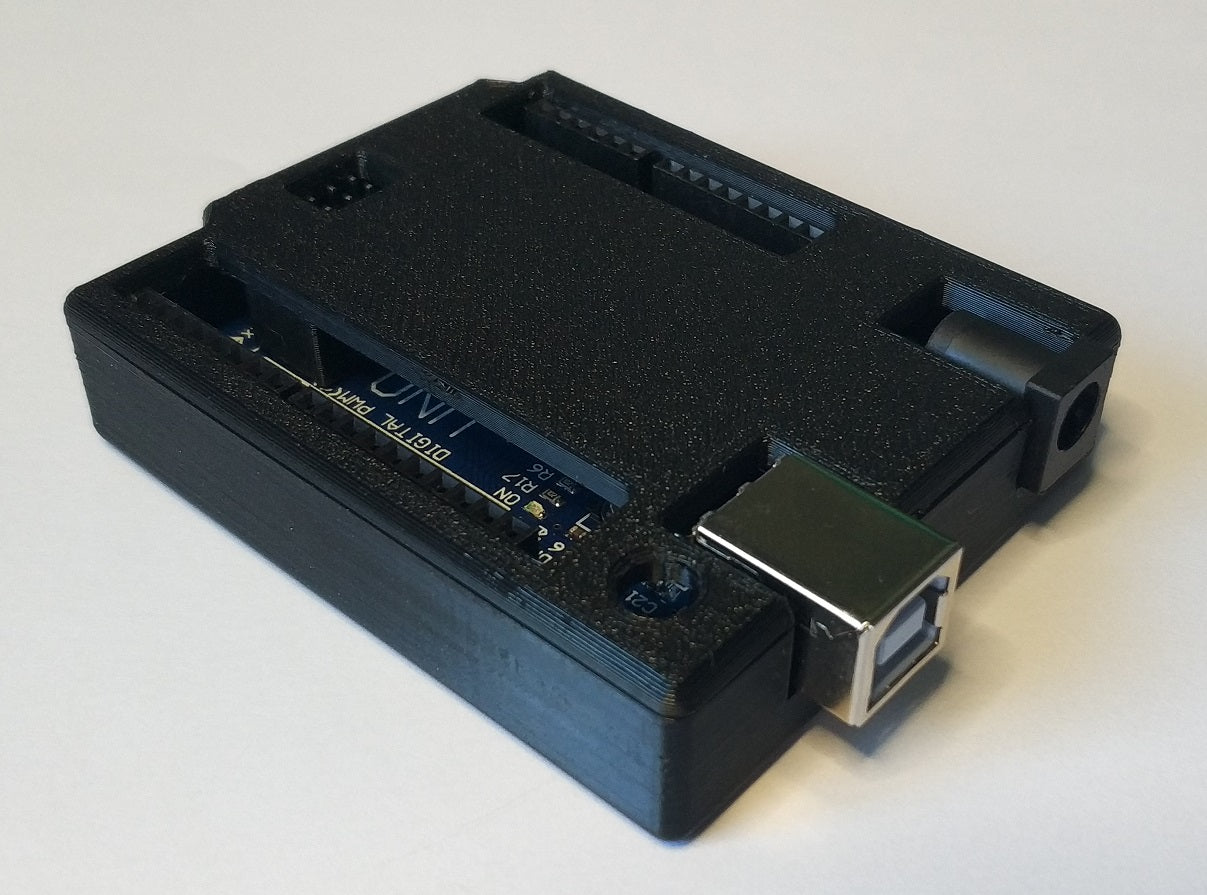 Uno R3 Case : Pins accessible : Snap fit for boards compatible with Arduino